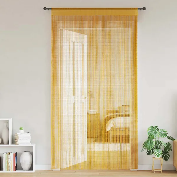 Rideaux à fils 2 pcs or 140x250 cm