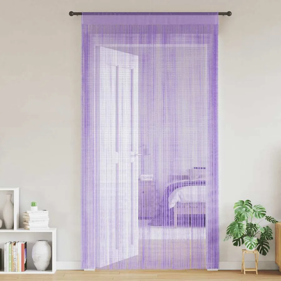 Rideau en fils 2 pcs 140 x 250 cm violet