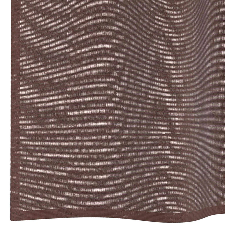 Rideaux en voile avec œillets 2 pcs marron 140x260 cm - 6