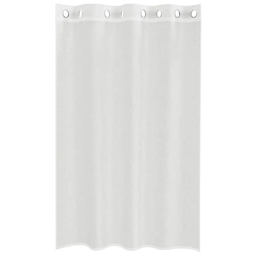 Rideaux en voile avec œillets 2 pcs blanc - 4