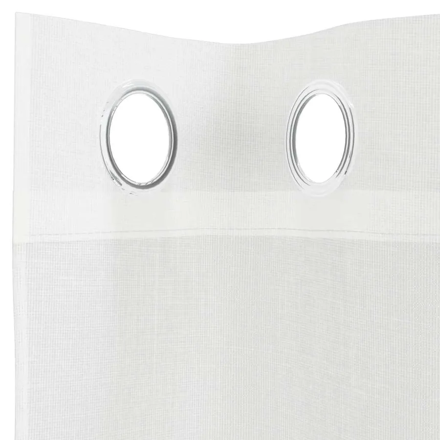 Rideaux en voile avec œillets 2 pcs blanc - 5