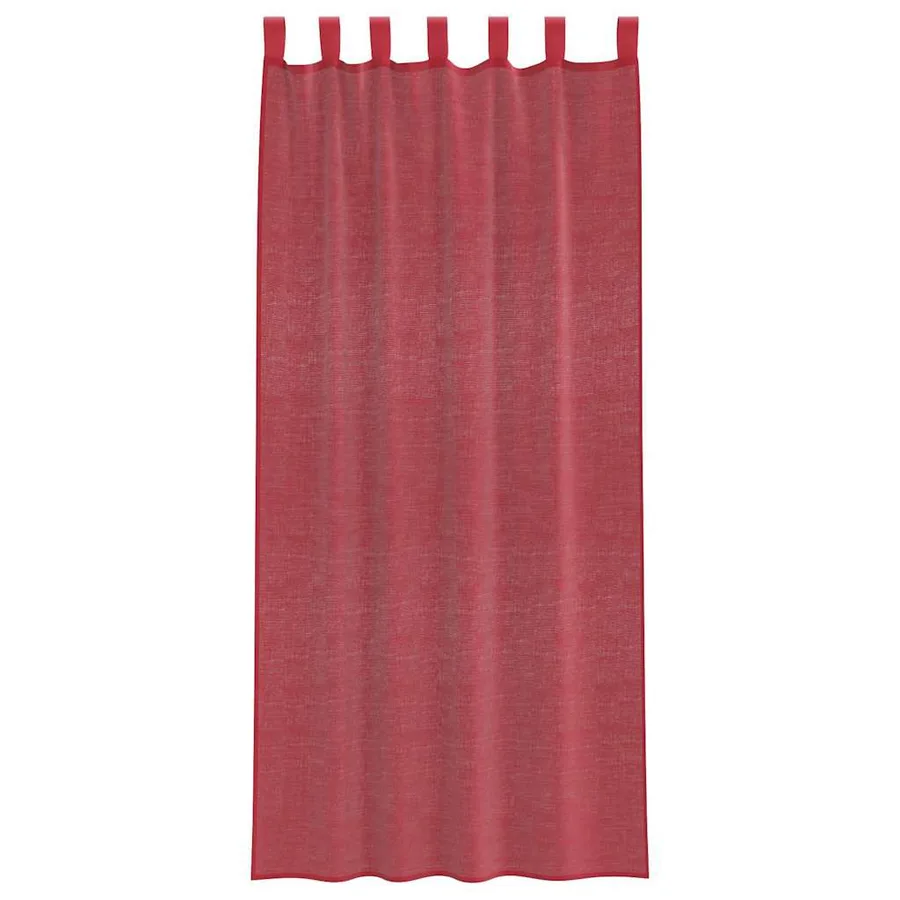 Rideaux en voile avec passe-tringles 2 pcs rouge bordeaux - 4