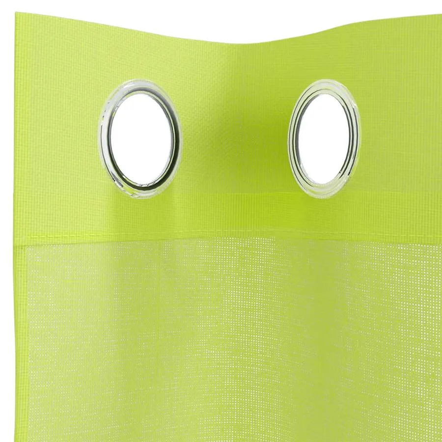 Rideaux en voile avec œillets 2 pcs vert pomme 140x225 cm - 5