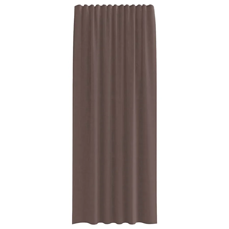 Rideaux en voile avec passe-tringles 2 pcs marron - 4