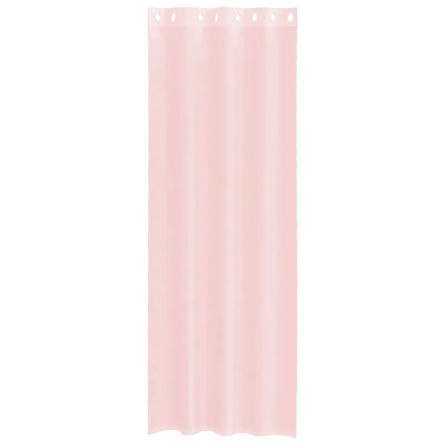 Rideaux en voile avec œillets 2 pcs rose clair 140x300 cm - 4