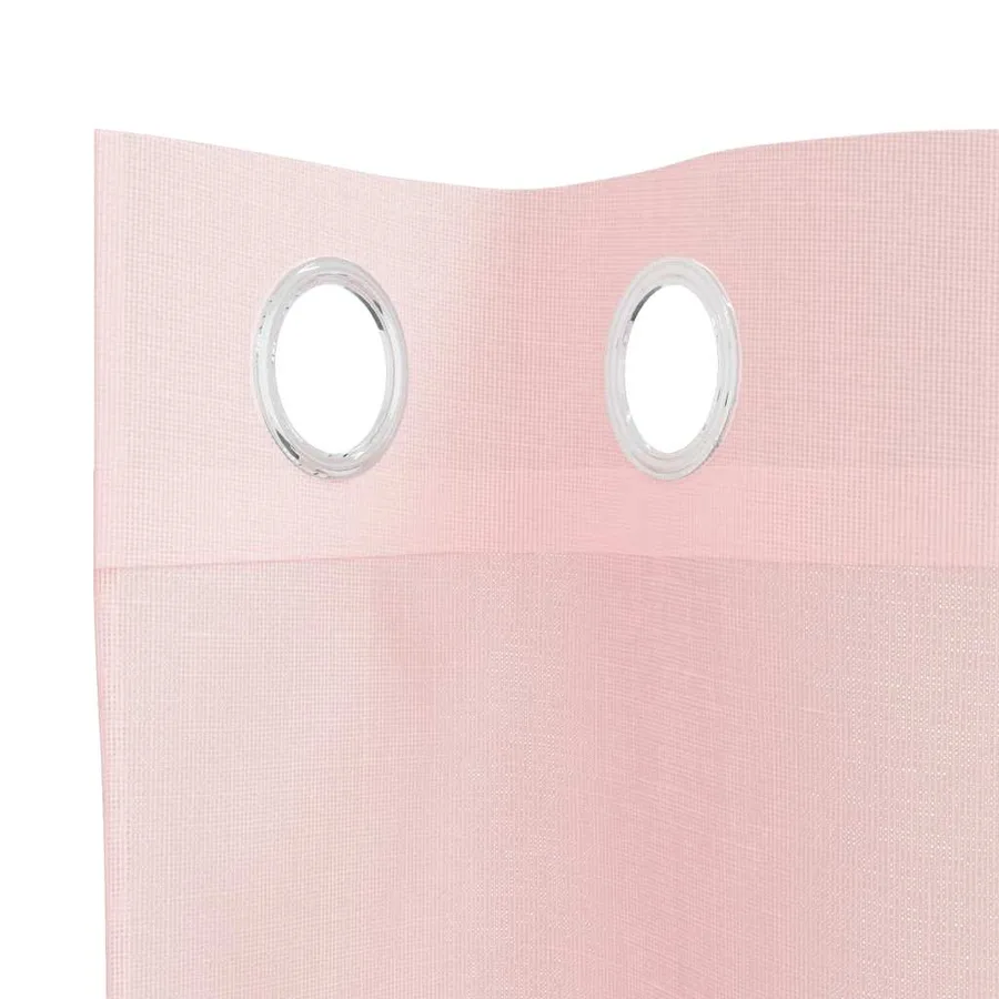 Rideaux en voile avec œillets 2 pcs rose clair 140x300 cm - 5
