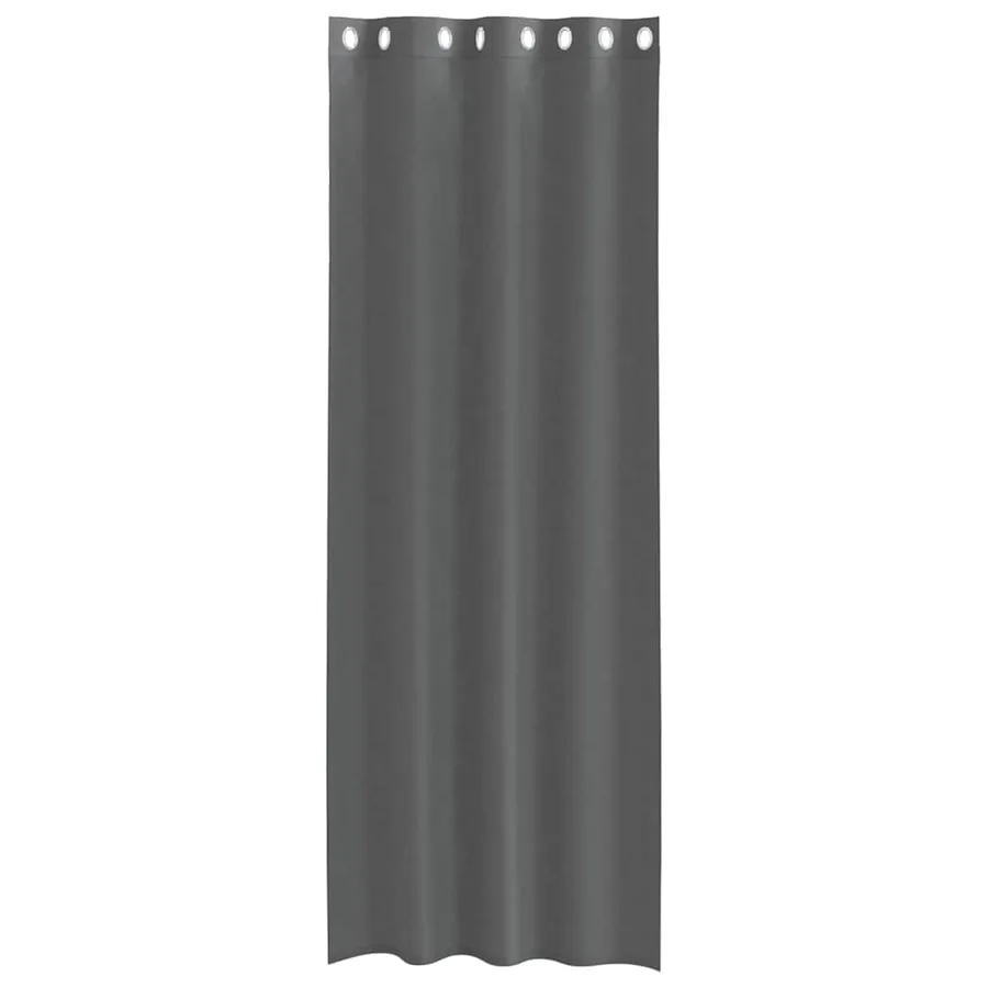 Rideaux en voile avec œillets 2 pcs gris foncé 140x260 cm - 4
