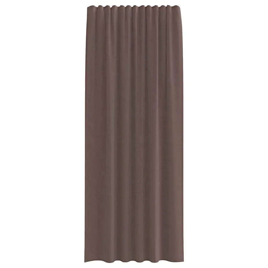 Rideaux en voile avec passants 2 pcs marron - 4