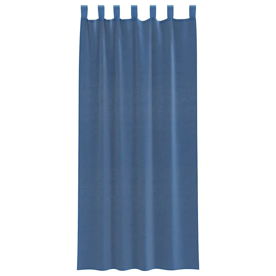 Rideaux en voile avec passe-tringles 2 pcs bleu royal - 4