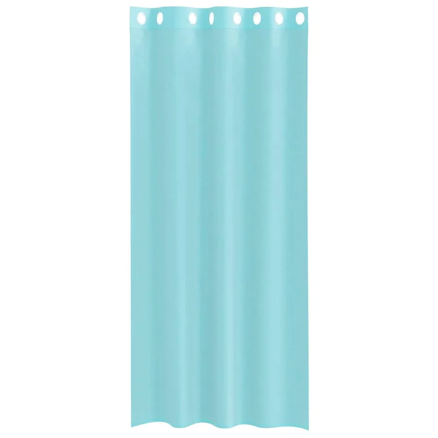 Rideaux en voile avec œillets 2 pcs turquoise - 4