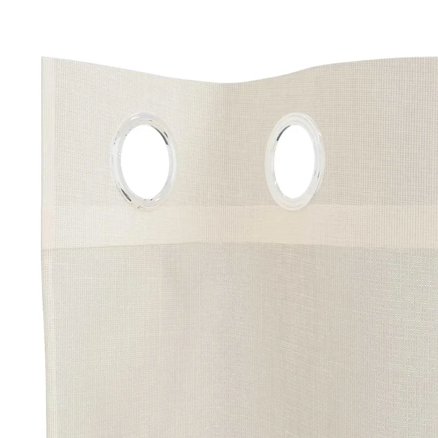 Rideaux en voile avec œillets 2 pcs crème 140x245 cm - 5