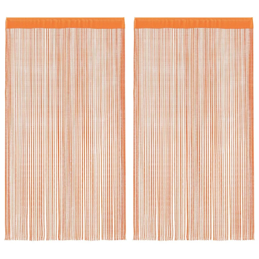 Rideaux à fils 2 pcs orange 100x250 cm - 2