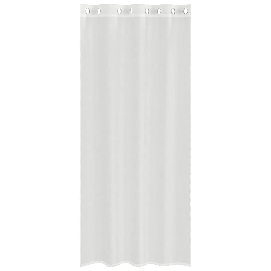 Rideaux en voile avec œillets 2 pcs blanc - 4