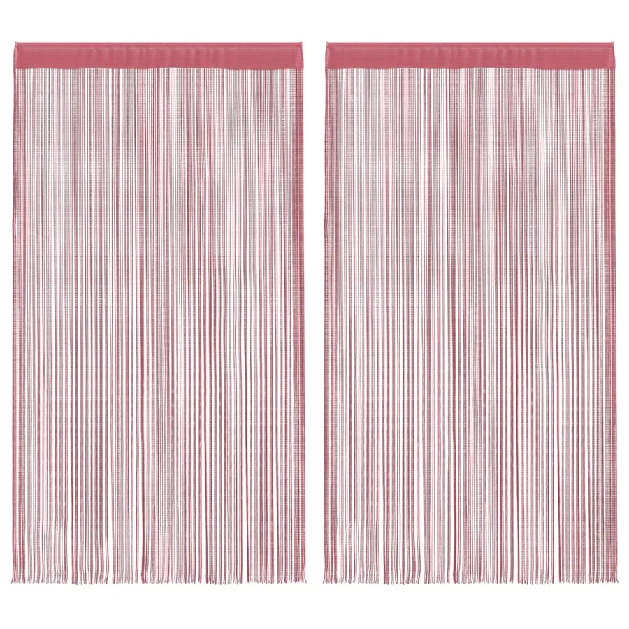 Rideaux à fils 2 pcs rose 100x250 cm - 2