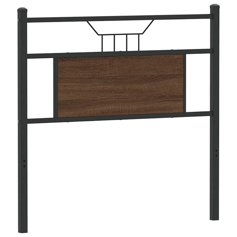 Tête de lit de remplacement chêne marron 75 cm bois d'ingénierie et acier - 2