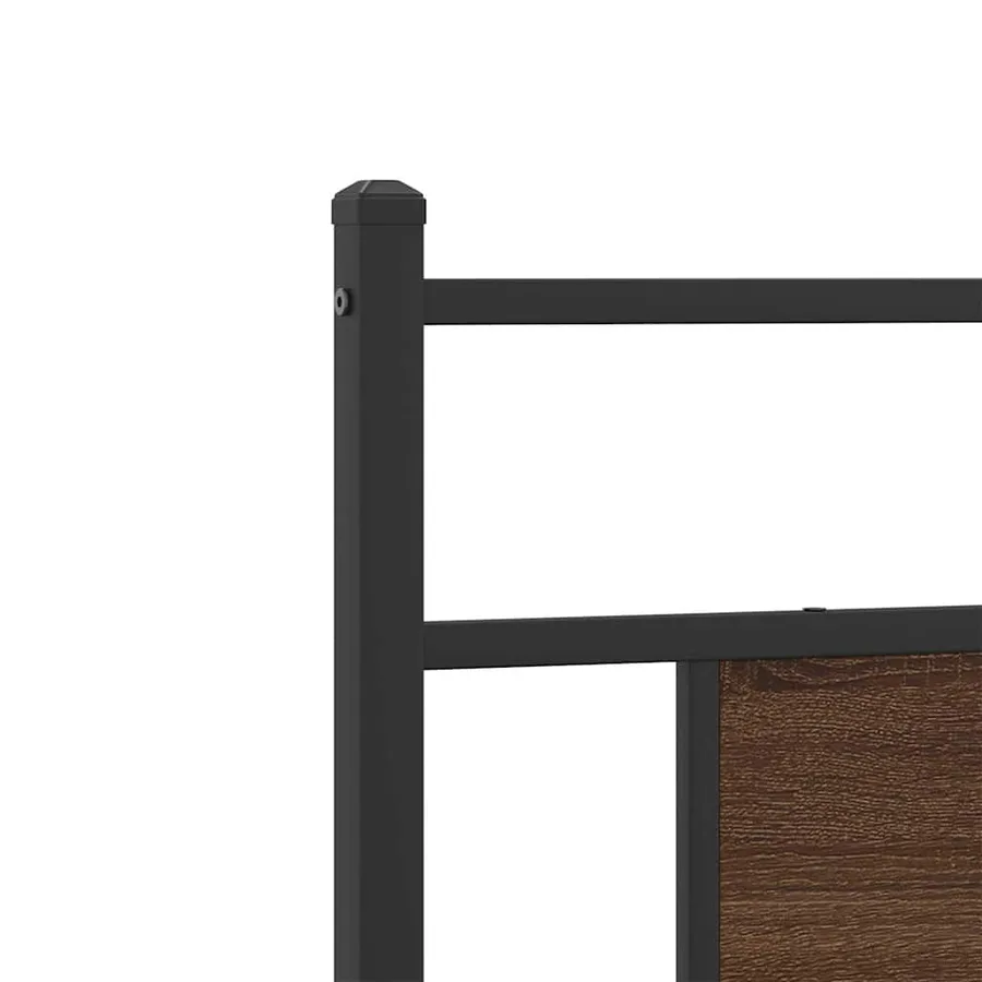 Tête de lit de remplacement chêne marron 75 cm bois d'ingénierie et acier - 7