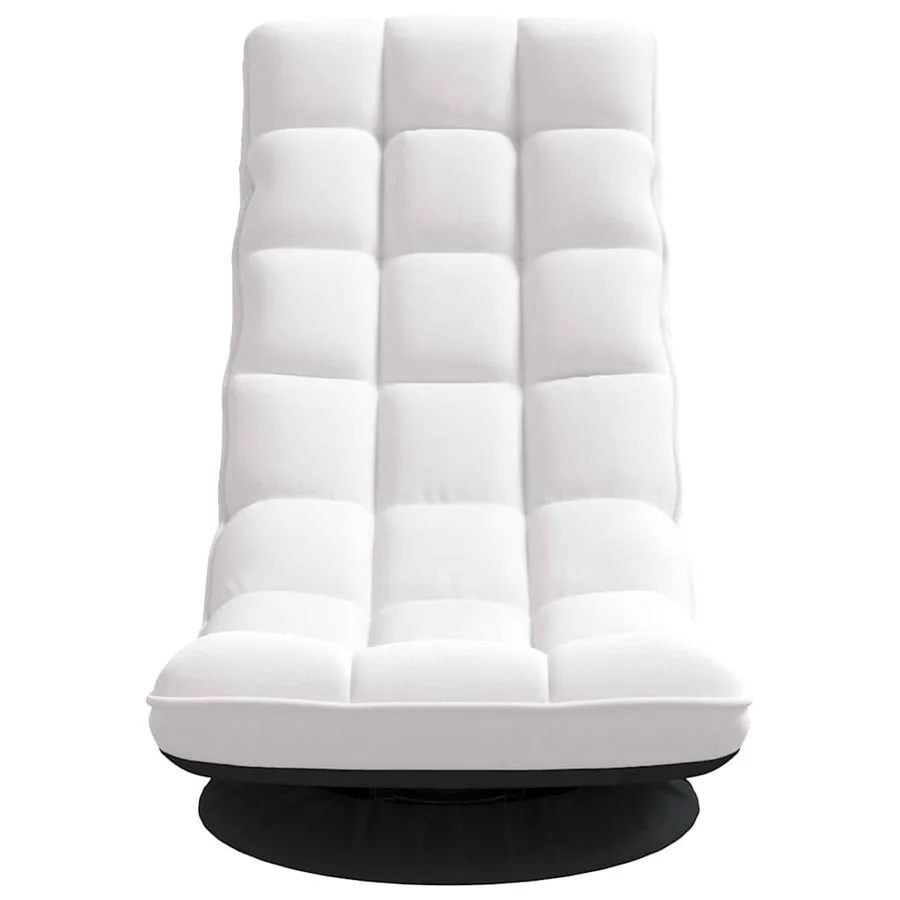 Fauteuil de sol pivotant blanc 70x51x79 cm tissu - 4