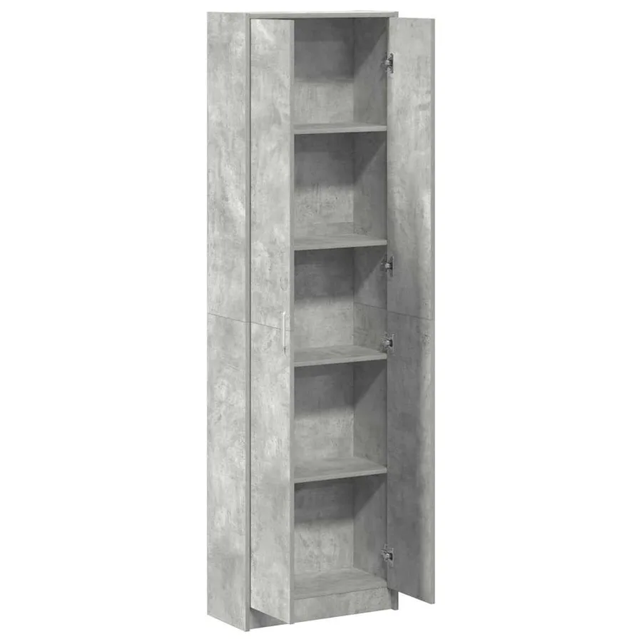 Armoire Gris béton 55 x 25 x 189 cm Bois d'ingénierie - 5