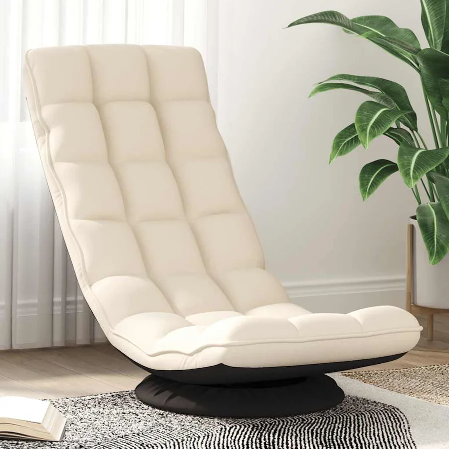 Chaise de sol pivotante en lin 70x51x79 cm