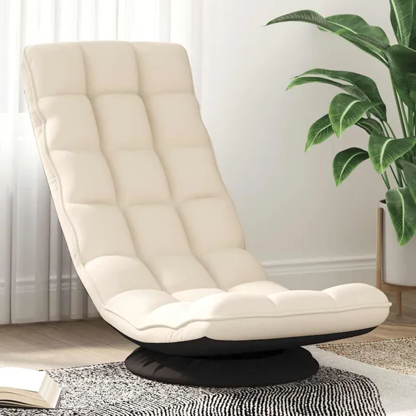 Chaise de sol pivotante en lin 70x51x79 cm