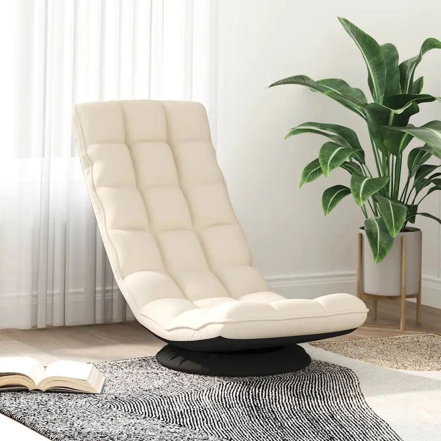 Chaise de sol pivotante en lin 70x51x79 cm - 3