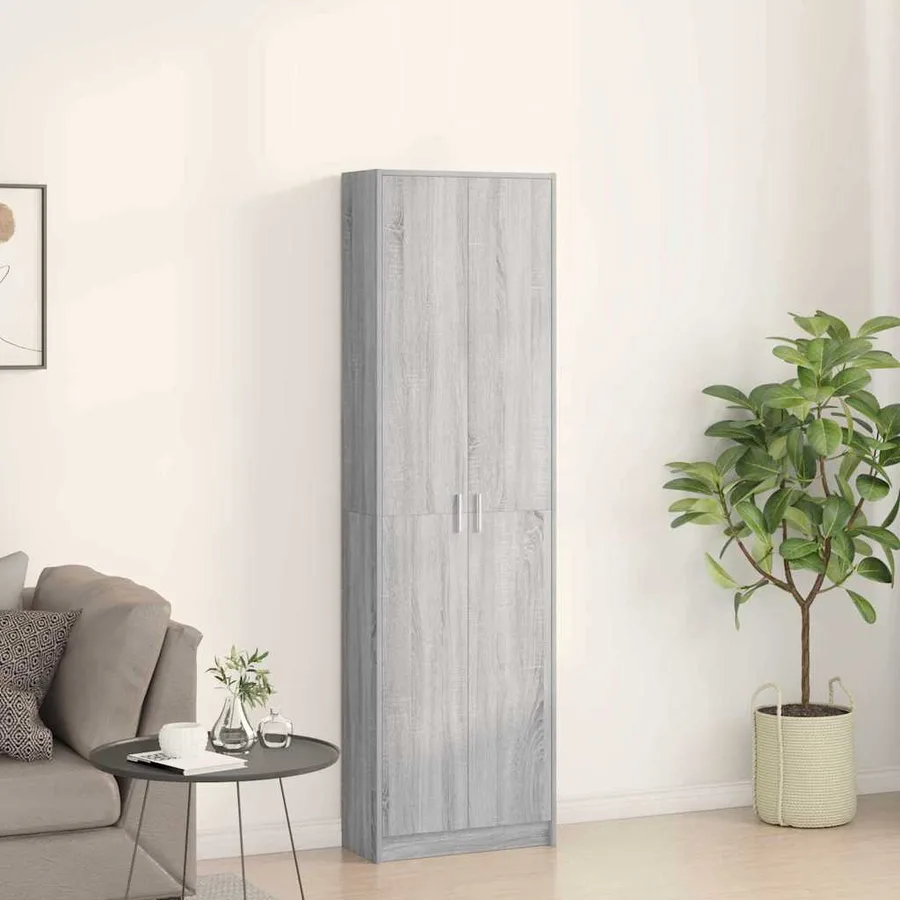 Armoire Gris Sonoma 55 x 25 x 189 cm Bois d'ingénierie - 4