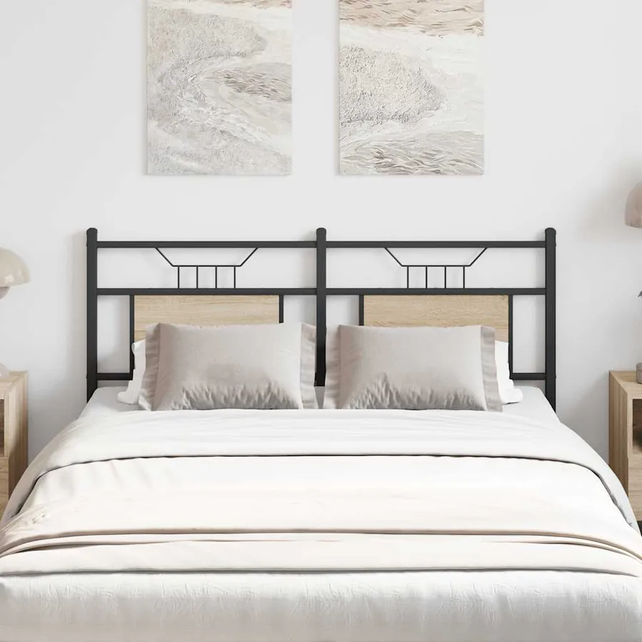 Tête de lit de remplacement chêne sonoma 140 cm bois d'ingénierie et acier