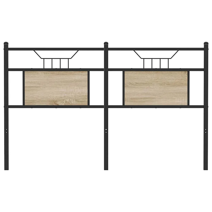 Tête de lit de remplacement chêne sonoma 140 cm bois d'ingénierie et acier - 4