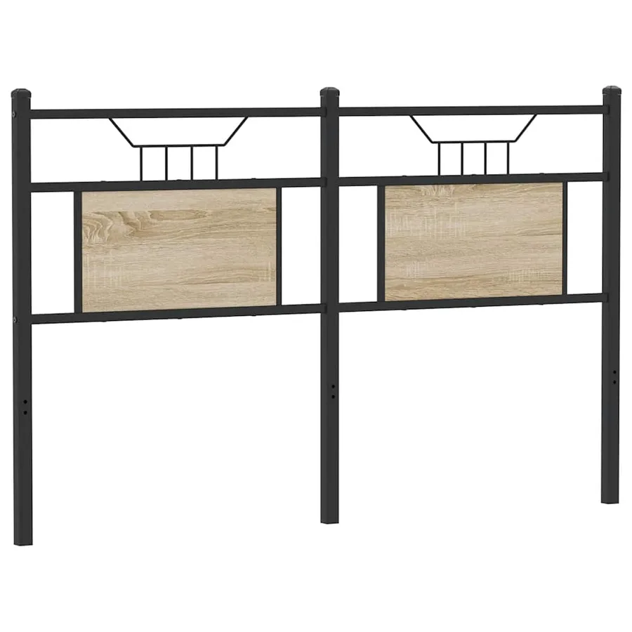 Tête de lit de remplacement chêne sonoma 140 cm bois d'ingénierie et acier - 6