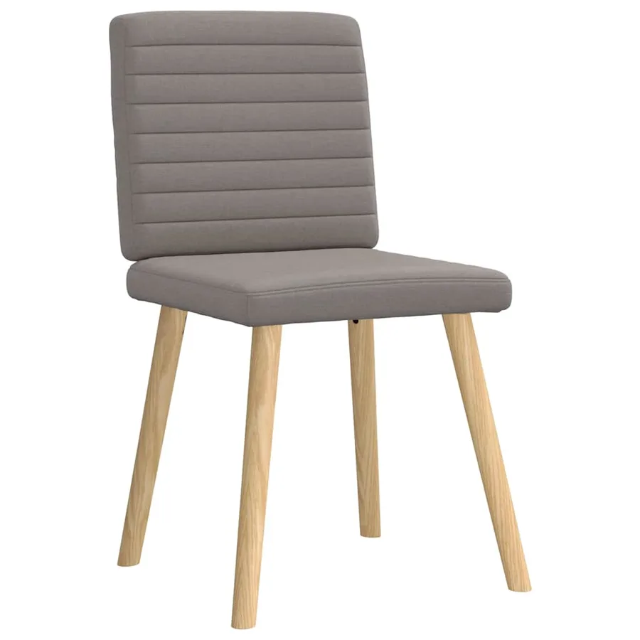 Chaises à manger lot de 6 taupe tissu - 3