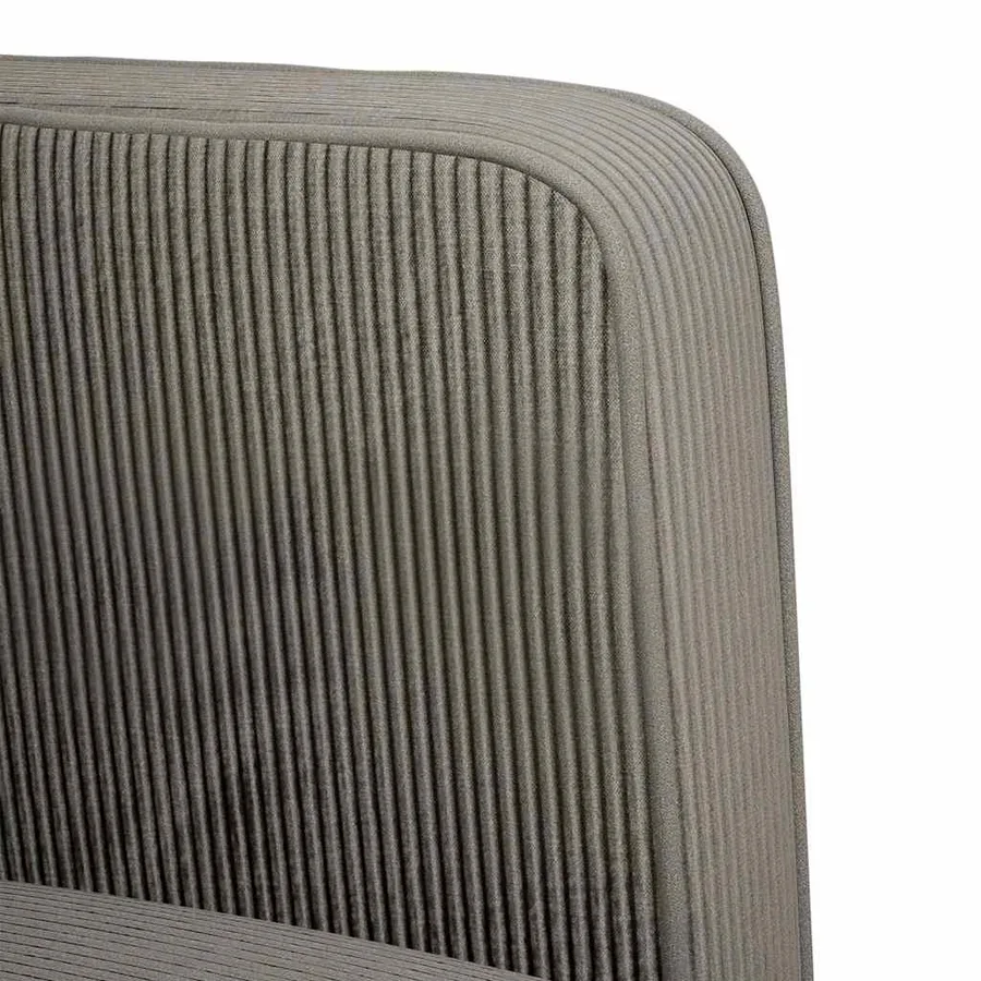 Canapé-chaise accoudoirs gris clair 54 cm tissu velours côtelé - 6