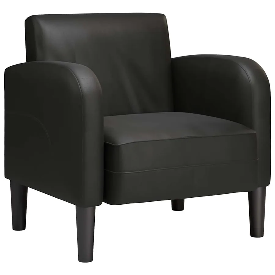 Chaise de canapé avec accoudoirs noir 54 cm similicuir - 2