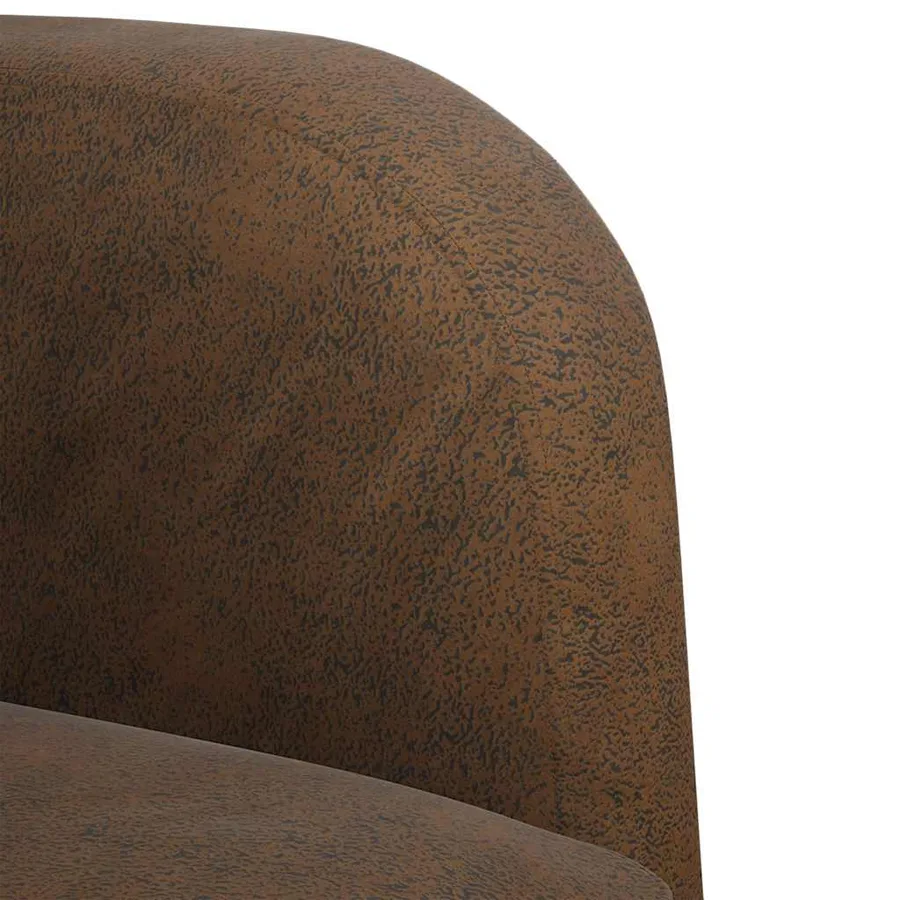 Chaise de canapé avec accoudoirs marron 54 cm similicuir - 6