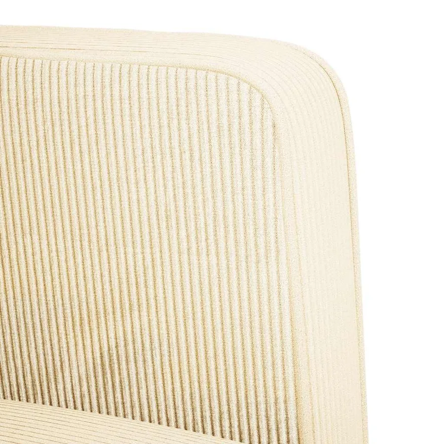 Canapé-chaise accoudoirs crème 54 cm tissu velours côtelé - 6