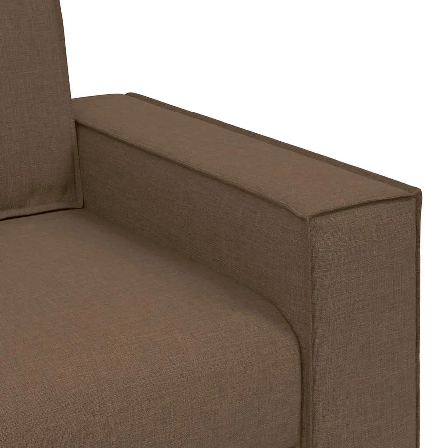 Canapé 2 places Marron 180x78x84 cm Tissu - 7