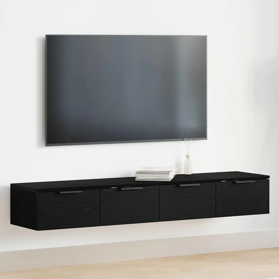 Meuble mural 2 pcs Chêne noir 68 x 30 x 20 cm Bois d'ingénierie