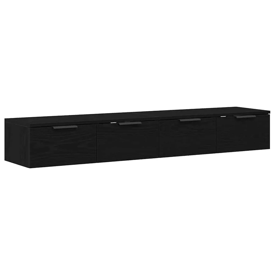 Meuble mural 2 pcs Chêne noir 68 x 30 x 20 cm Bois d'ingénierie - 2