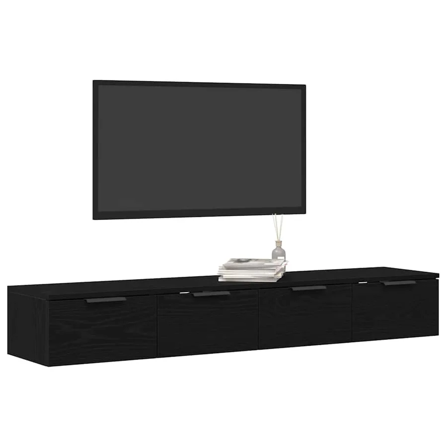 Meuble mural 2 pcs Chêne noir 68 x 30 x 20 cm Bois d'ingénierie - 3