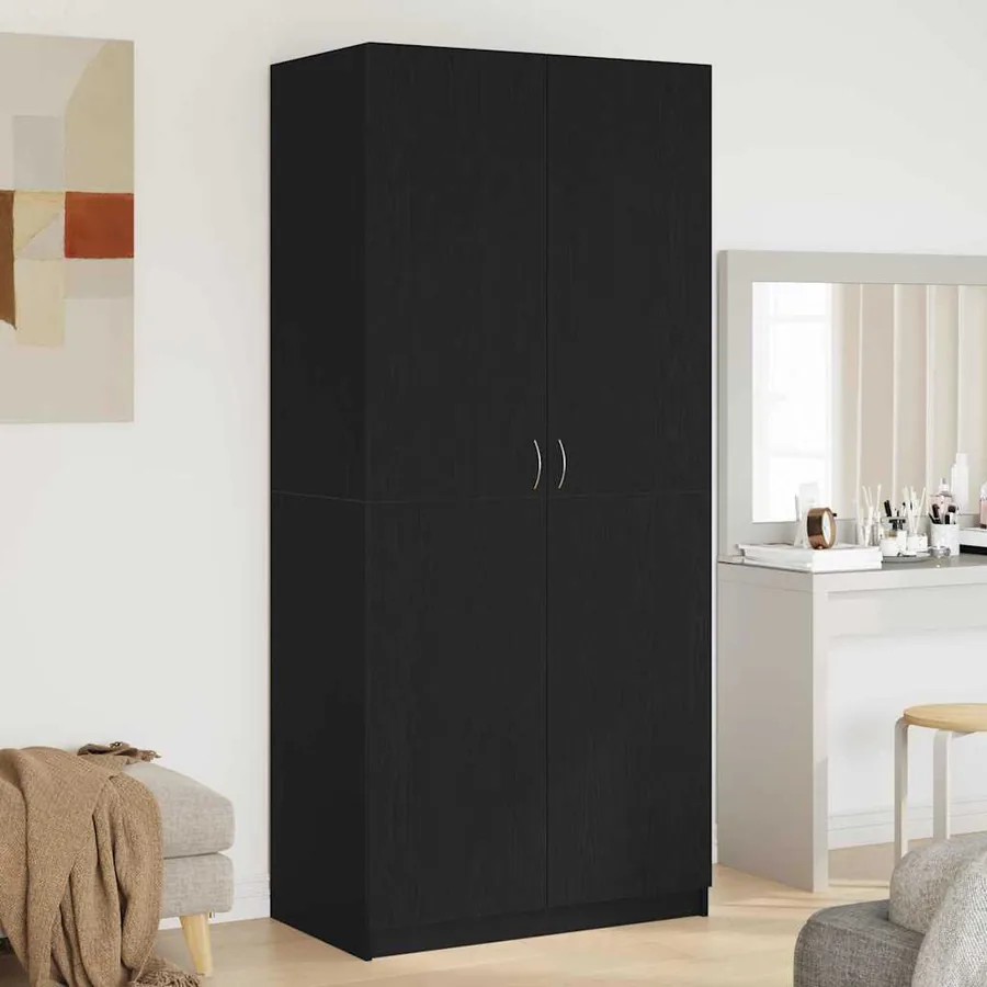 Armoire Chêne noir 90 x 52 x 200 cm Bois d'ingénierie