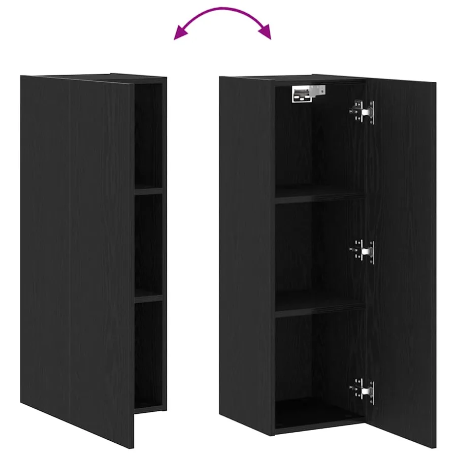 Meuble TV mural 2 pcs Chêne noir 30,5 x 28,5 x 90 cm - 12