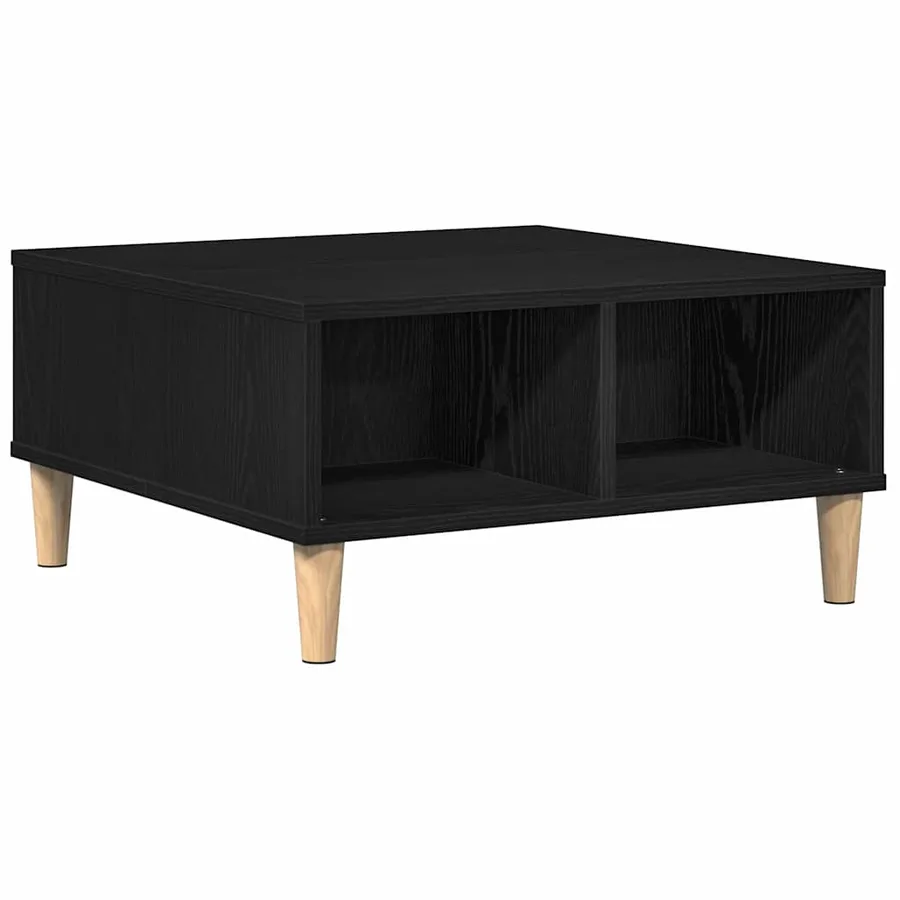 Table basse Chêne noir 60 x 60 x 30 cm Bois d'ingénierie - 5
