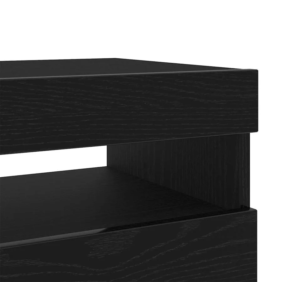 Meuble TV Chêne noir 100 x 35 x 40 cm Bois d'ingénierie - 9