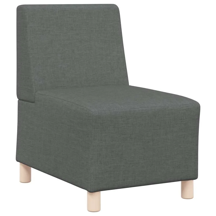 Canapé modulaire sans accoudoirs Gris foncé 55 cm Tissu - 2