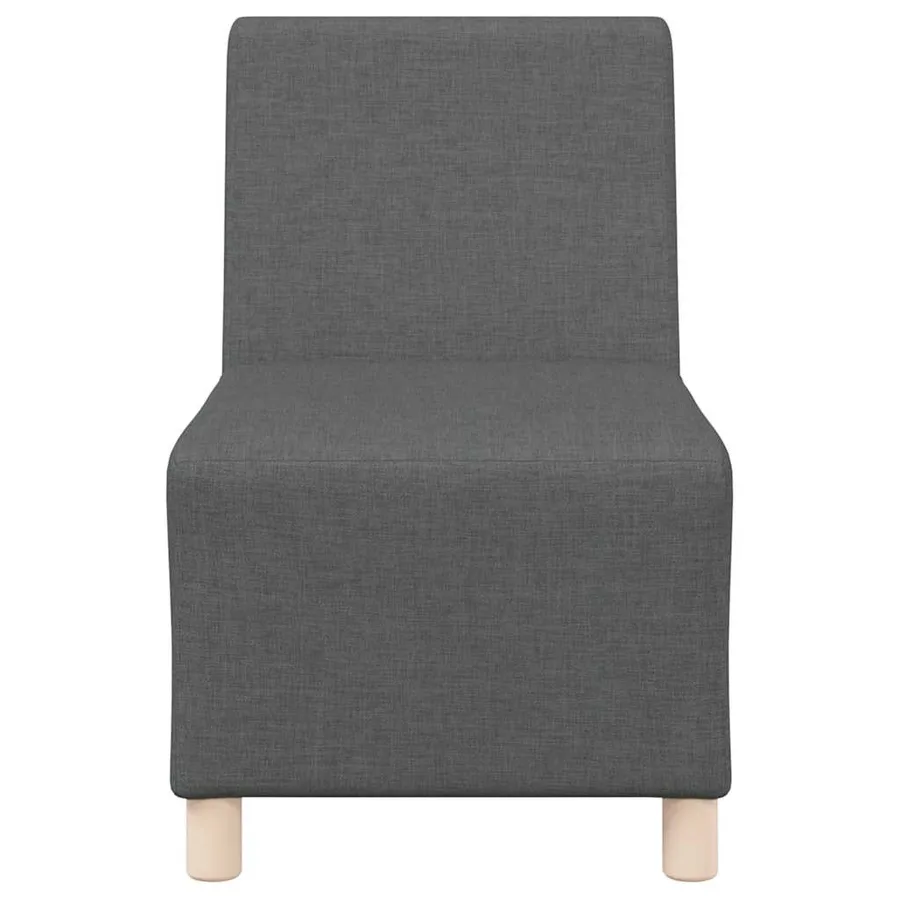 Canapé modulaire sans accoudoirs Gris foncé 55 cm Tissu - 4