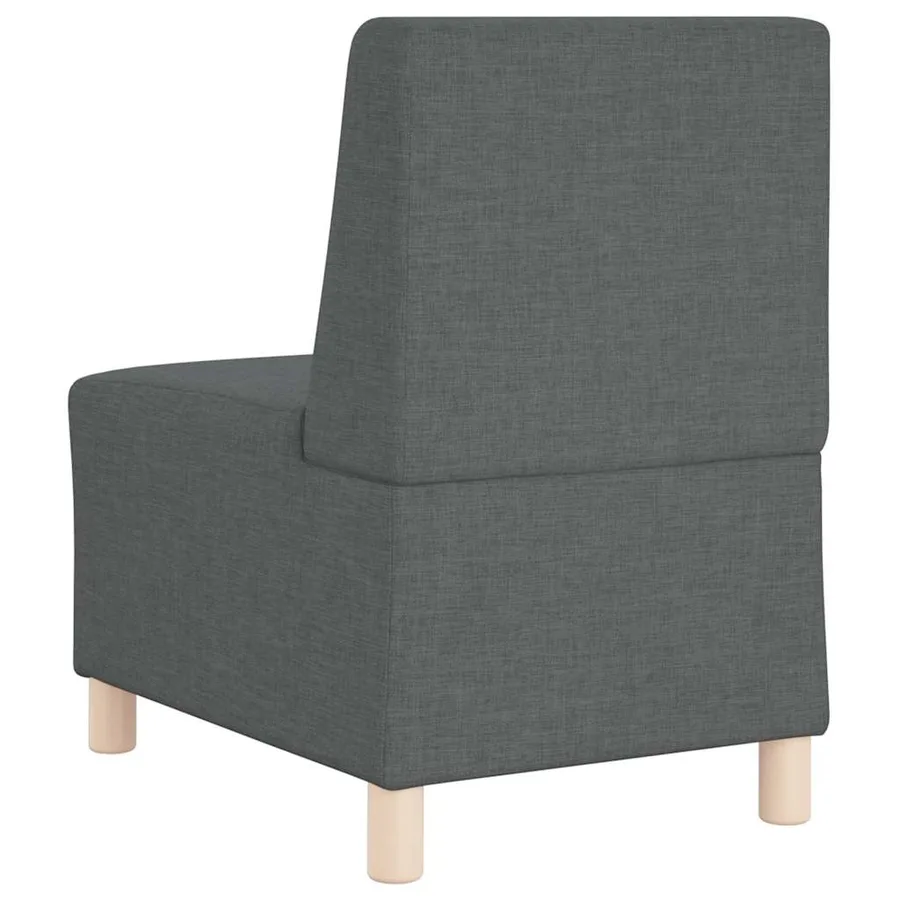 Canapé modulaire sans accoudoirs Gris foncé 55 cm Tissu - 5