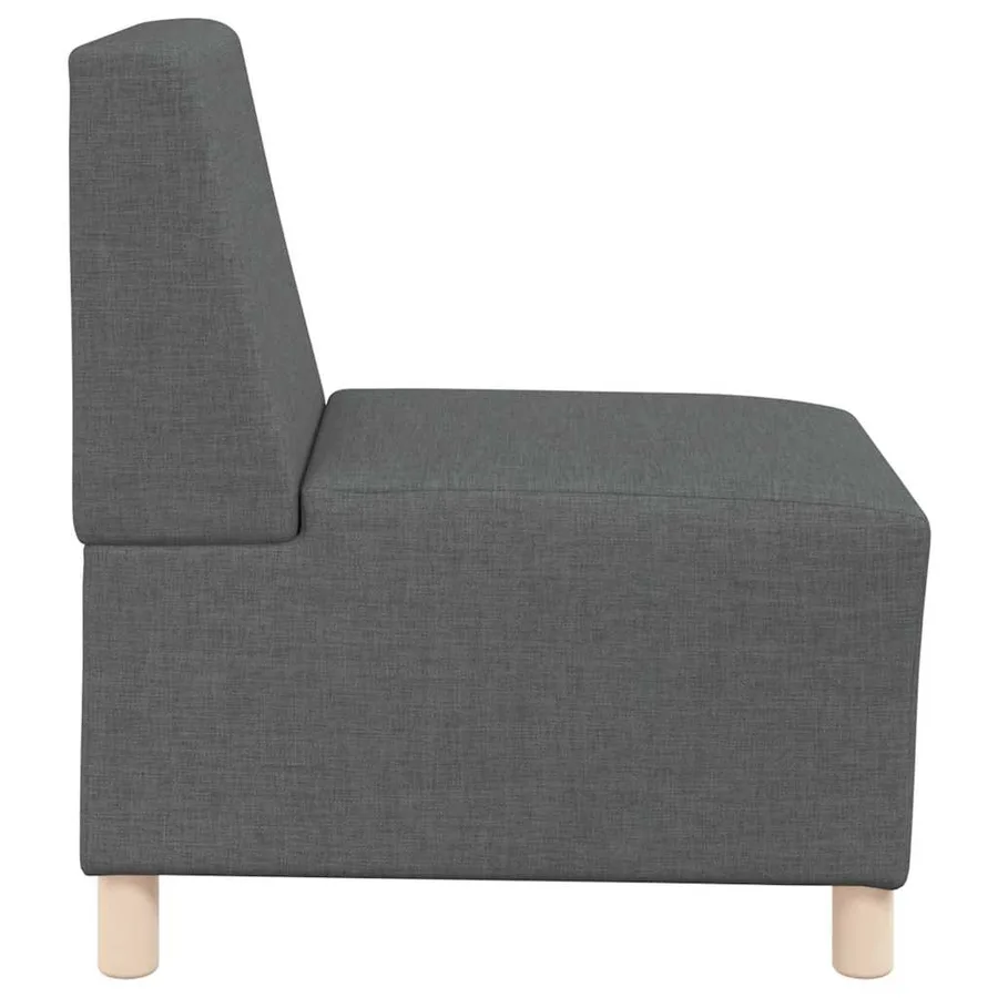 Canapé modulaire sans accoudoirs Gris foncé 55 cm Tissu - 6