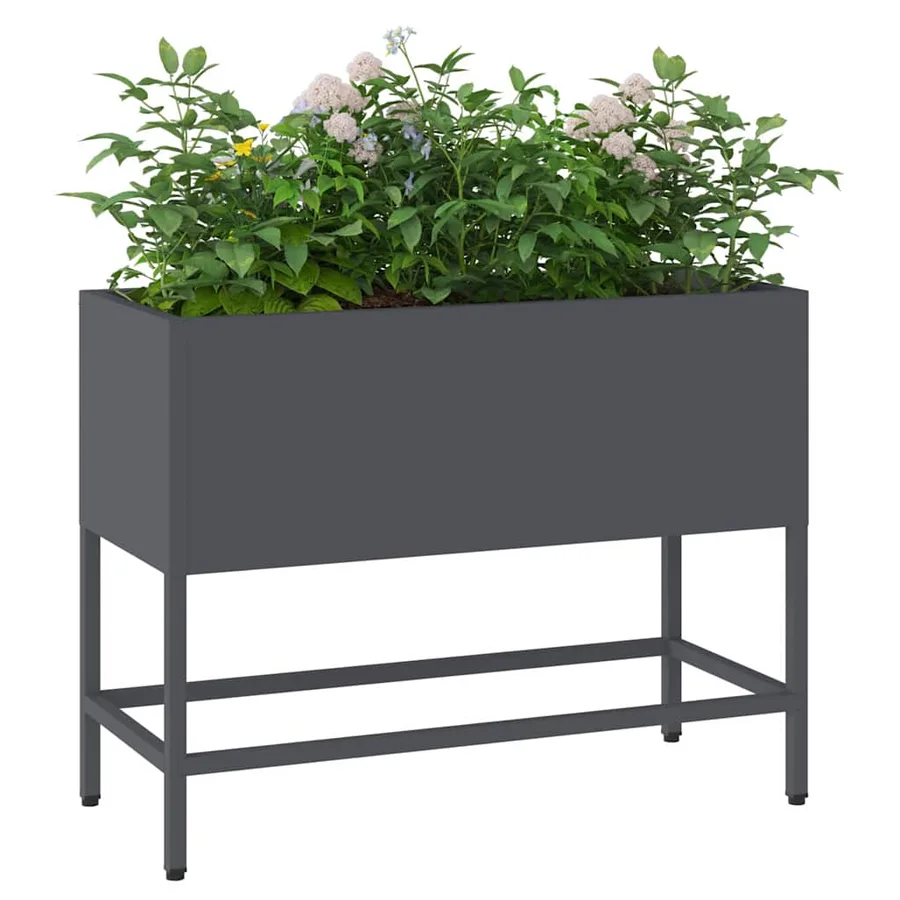Bac de jardin surélevé Anthracite 60 x 26 x 45 cm Acier - 3