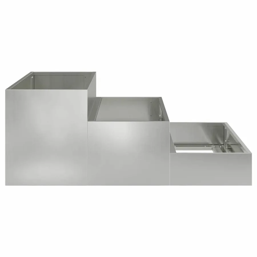 Cache-pot de jardin Argent 90 x 90 x 35 cm Acier galvanisé - 7