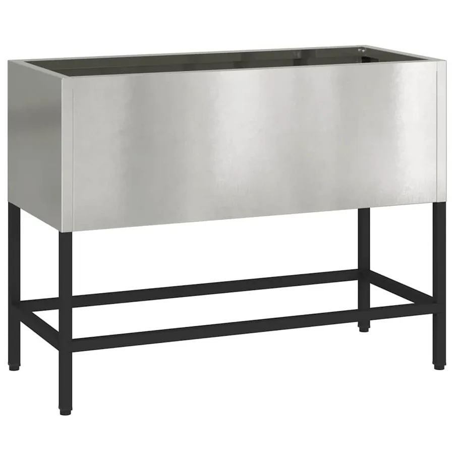 Bac de jardin surélevé Argent 60 x 26 x 45 cm Acier inoxydable - 2