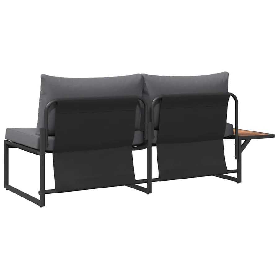 Canapé de jardin Anthracite 200,5 x 70 x 85,5 cm Acier - 5